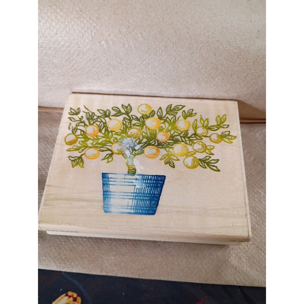 Rubber Stampede Orange Tree Engraving Wood Mounted Rubber Stamp A2559F Vintage